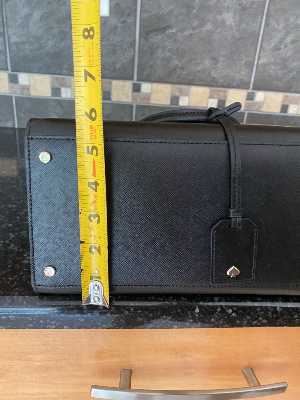 kate Spade Cameron Black Saffiano Leather Satchel with Removable Strap - Picture 9 of 10